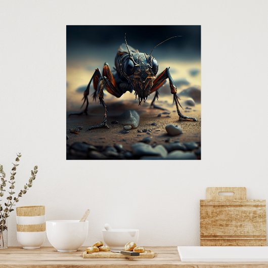 Poster Giant insect (Keuken)