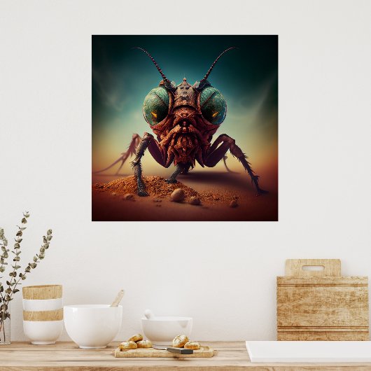 Poster Giant insect (Keuken)