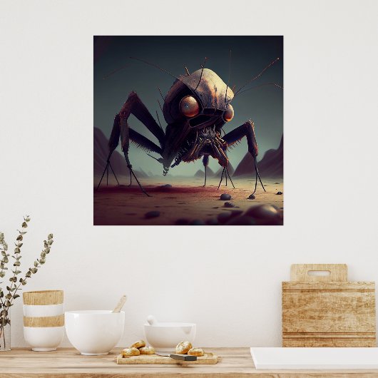 Poster Giant insect (Keuken)