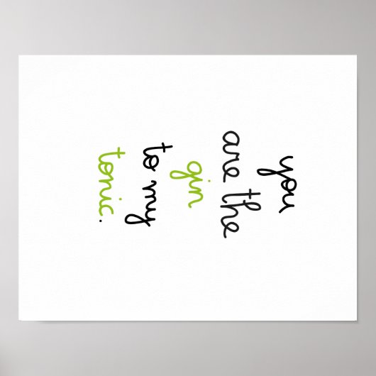 Poster Gin & Tonic (Voorkant)