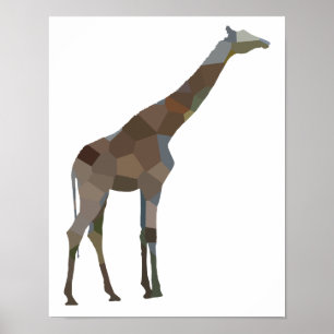 Poster Giraffe patchwork