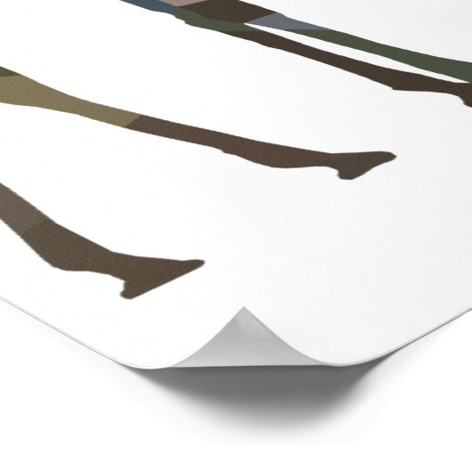 Poster Giraffe patchwork (Hoek)