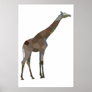 Poster Giraffe patchwork
