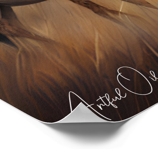 Poster | GIRAFFES | Oliekunststijl (Hoek)