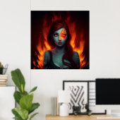 Poster Girl with Fire (Thuiskantoor)