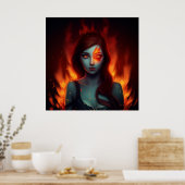 Poster Girl with Fire (Keuken)