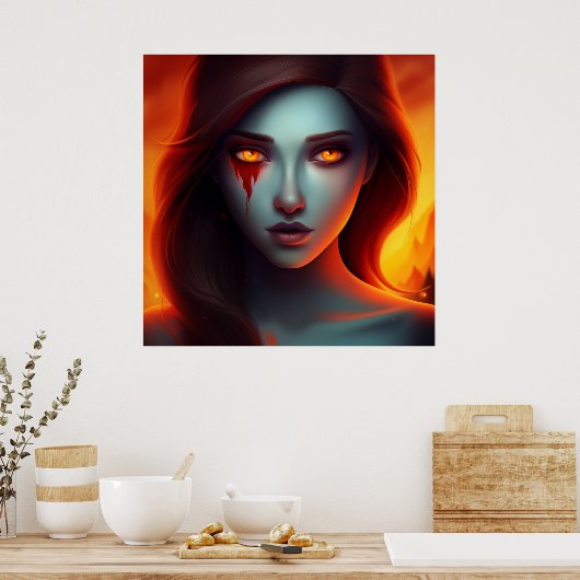 Poster Girl with Fire (Keuken)