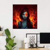 Poster Girl with Fire (Thuiskantoor)