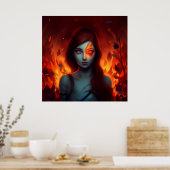 Poster Girl with Fire (Keuken)