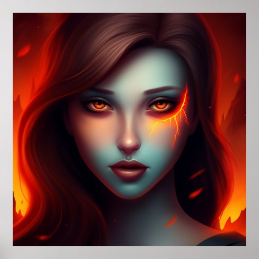 Poster Girl with Fire (Voorkant)