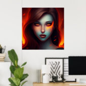 Poster Girl with Fire (Thuiskantoor)