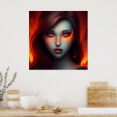Poster Girl with Fire (Keuken)