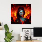 Poster Girl with Fire (Thuiskantoor)