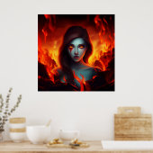 Poster Girl with Fire (Keuken)