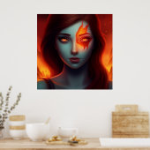 Poster Girl with Fire (Keuken)