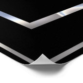 Poster  Glamor Girl Black Silver Lijst (Hoek)