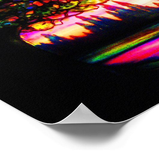 Poster- Glas in lood art-TIffany 1 Poster (Hoek)