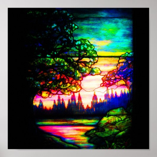 Poster- Glas in lood art-TIffany 1 Poster (Voorkant)