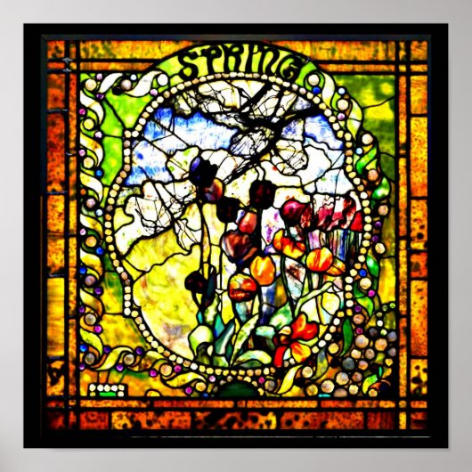 Poster-Glas in lood-Louis Tiffany 101 Poster (Voorkant)