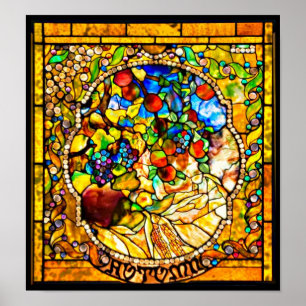 Poster-Glas in lood-Louis Tiffany 102 Poster