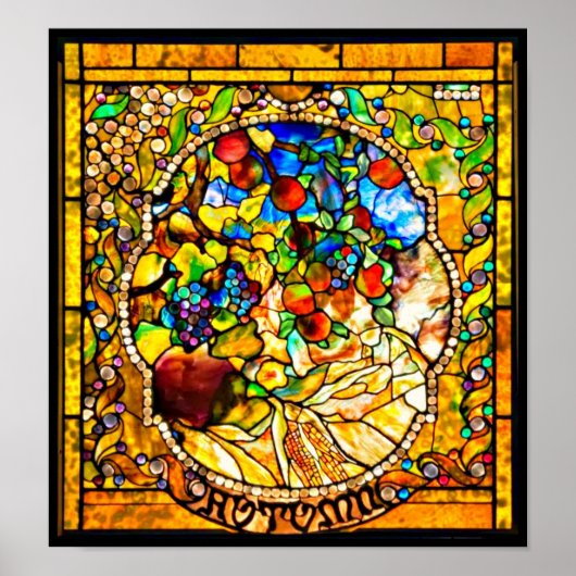 Poster-Glas in lood-Louis Tiffany 102 Poster (Voorkant)
