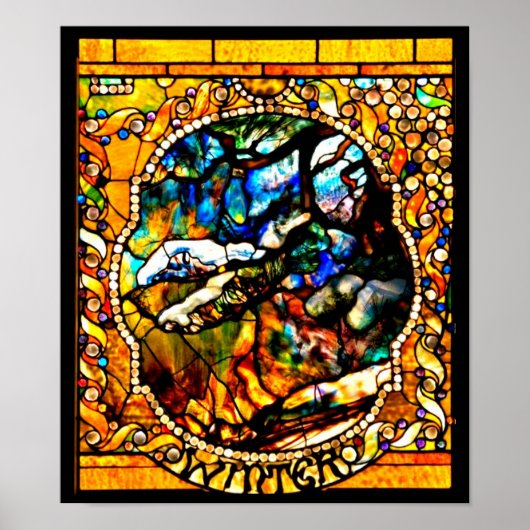 Poster-Glas in lood-Louis Tiffany 106 Poster (Voorkant)
