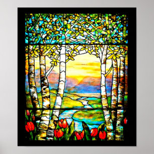Poster-Glas in lood-Louis Tiffany 109 Poster