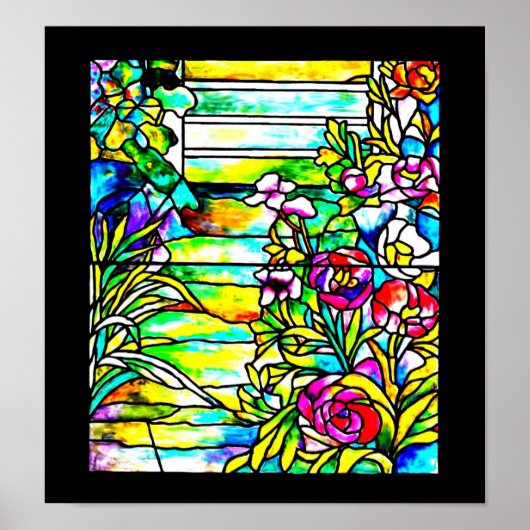 Poster-Glas in lood-Louis Tiffany 112 Poster (Voorkant)