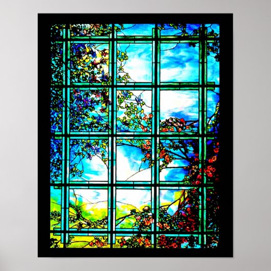 Poster-Glas in lood-Louis Tiffany 114 Poster (Voorkant)