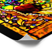 Poster-Glas in lood-Tiffany 25 Poster (Hoek)