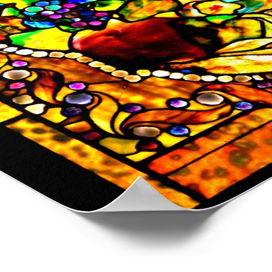 Poster-Glas in lood-Tiffany 25 Poster (Hoek)