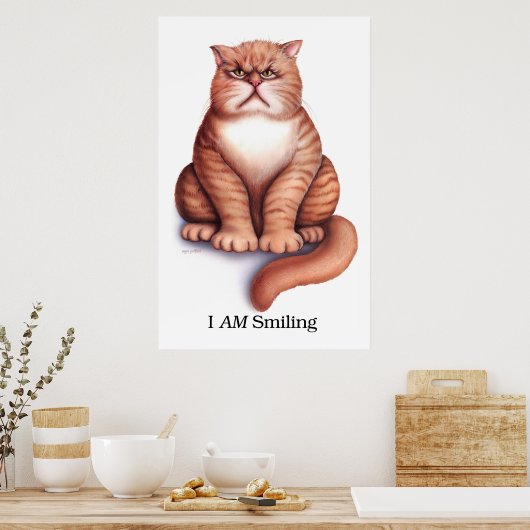 Poster glimlachen (Keuken)