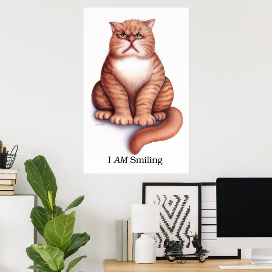 Poster glimlachen (Thuiskantoor)