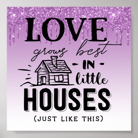 Poster Glitter Inspirerend Quote uitlijnen (Voorkant)