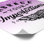 Poster Glitter Inspirerend Quote uitlijnen (Hoek)