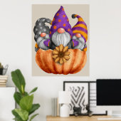 Poster Gnome Pumpkin Trio (Thuiskantoor)
