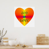 poster "God is liefde" (Keuken)