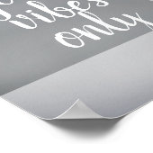 poster goede vibes alleen grijs en wit (Hoek)