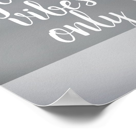 poster goede vibes alleen grijs en wit (Hoek)