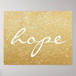 Poster - Gold Glitter-hoop