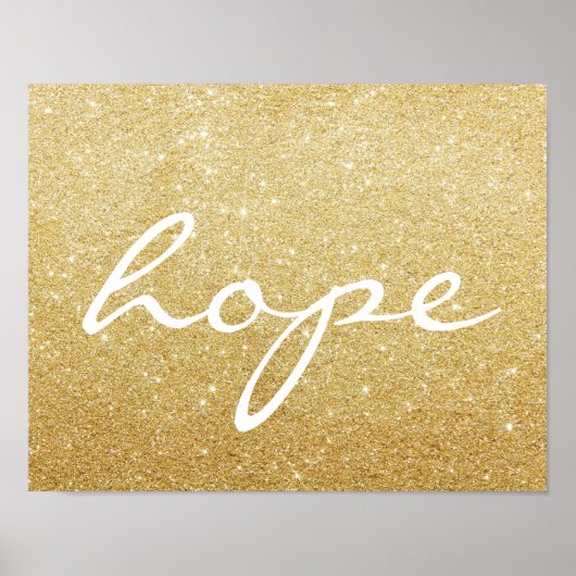 Poster - Gold Glitter-hoop (Voorkant)