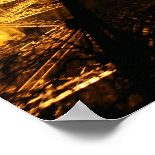 Poster Golden Eiffeltoren (Hoek)