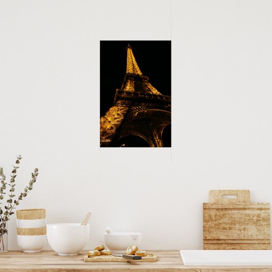 Poster Golden Eiffeltoren (Keuken)