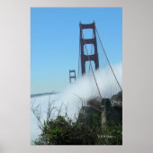 Poster - Golden Gate in mist (Voorkant)