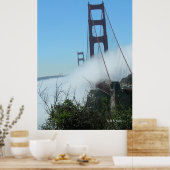 Poster - Golden Gate in mist (Keuken)