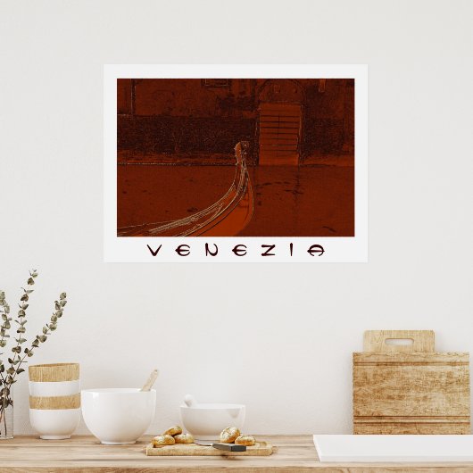 Poster Golden Gondola (Keuken)