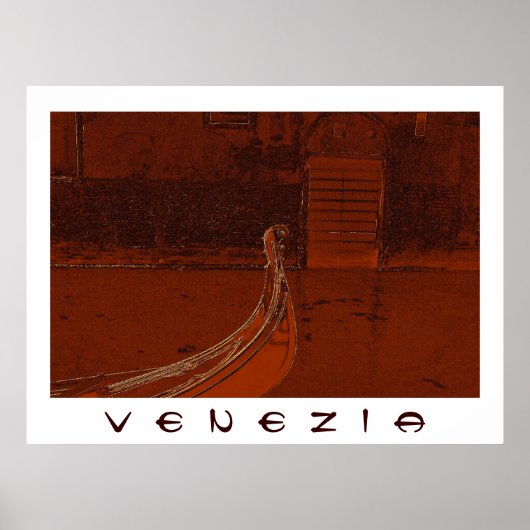 Poster Golden Gondola (Voorkant)