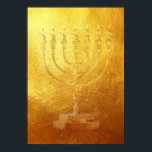 Poster Golden Menorah Judaica<br><div class="desc">Wonderful Golden Menorah Judaica Poster</div>