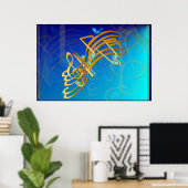 Poster Golden Notes (Thuiskantoor)