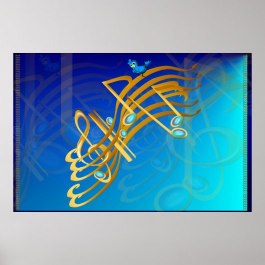 Poster Golden Notes (Voorkant)